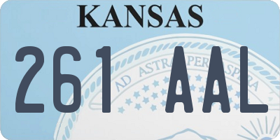 KS license plate 261AAL