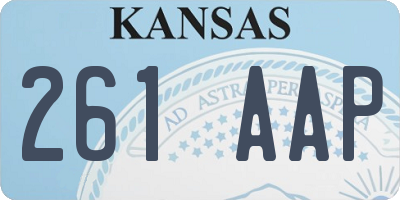 KS license plate 261AAP