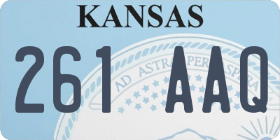 KS license plate 261AAQ