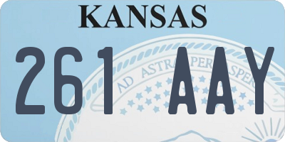 KS license plate 261AAY