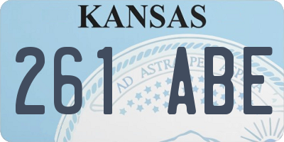 KS license plate 261ABE
