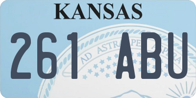 KS license plate 261ABU