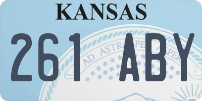 KS license plate 261ABY