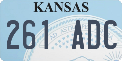 KS license plate 261ADC
