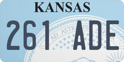 KS license plate 261ADE