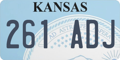 KS license plate 261ADJ