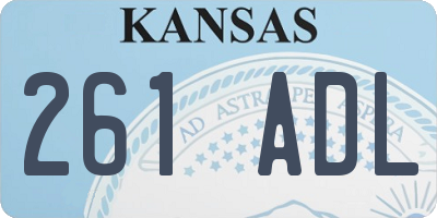 KS license plate 261ADL