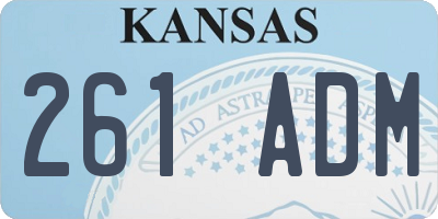 KS license plate 261ADM