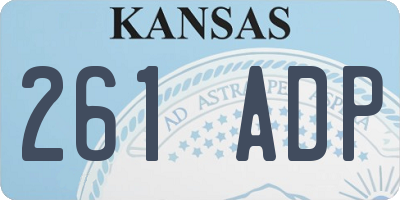 KS license plate 261ADP