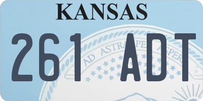 KS license plate 261ADT