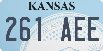 KS license plate 261AEE