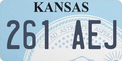 KS license plate 261AEJ