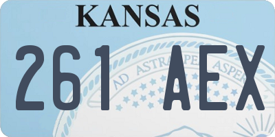 KS license plate 261AEX