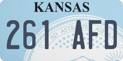 KS license plate 261AFD