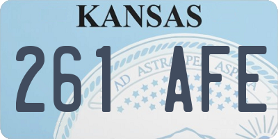 KS license plate 261AFE