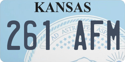 KS license plate 261AFM