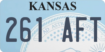 KS license plate 261AFT