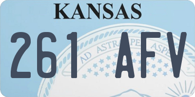 KS license plate 261AFV