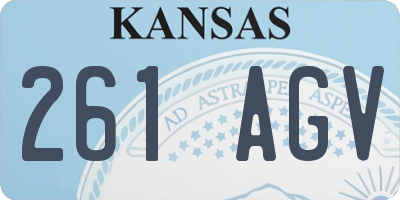 KS license plate 261AGV