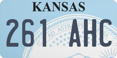 KS license plate 261AHC