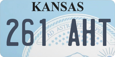 KS license plate 261AHT