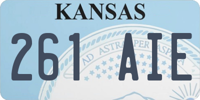 KS license plate 261AIE