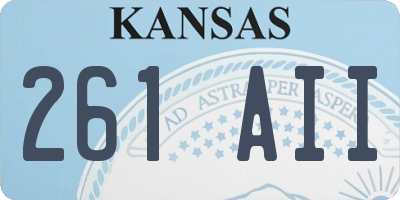 KS license plate 261AII