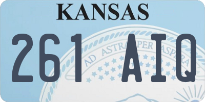KS license plate 261AIQ