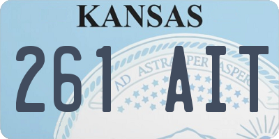 KS license plate 261AIT
