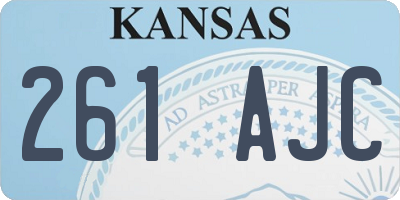 KS license plate 261AJC