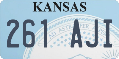 KS license plate 261AJI