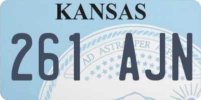 KS license plate 261AJN