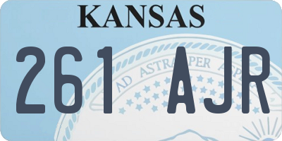 KS license plate 261AJR