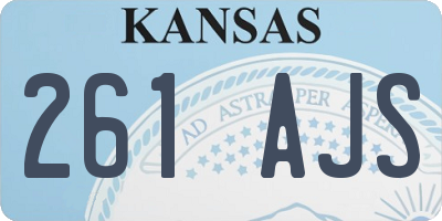 KS license plate 261AJS
