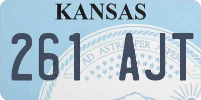 KS license plate 261AJT