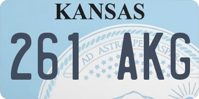 KS license plate 261AKG