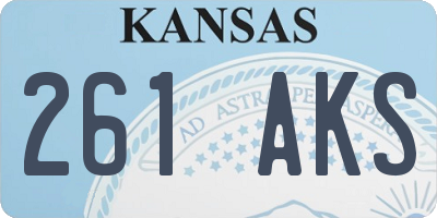 KS license plate 261AKS