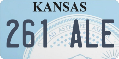 KS license plate 261ALE
