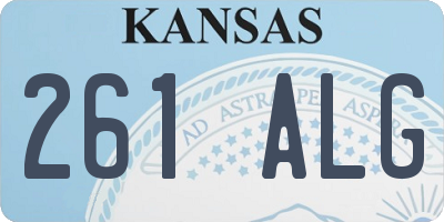 KS license plate 261ALG