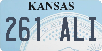 KS license plate 261ALI