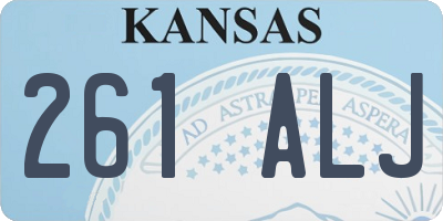 KS license plate 261ALJ