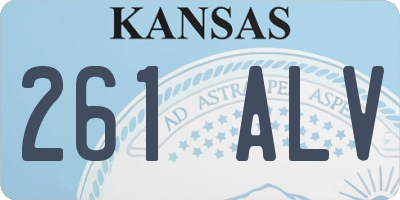 KS license plate 261ALV