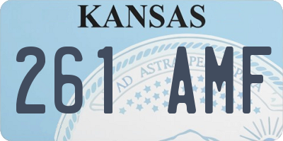 KS license plate 261AMF