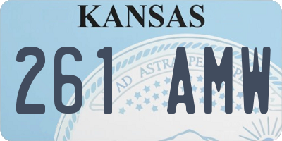 KS license plate 261AMW