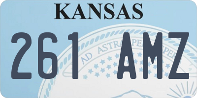 KS license plate 261AMZ