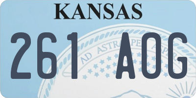 KS license plate 261AOG