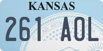 KS license plate 261AOL