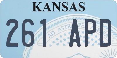 KS license plate 261APD