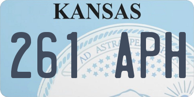 KS license plate 261APH