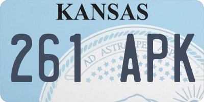KS license plate 261APK
